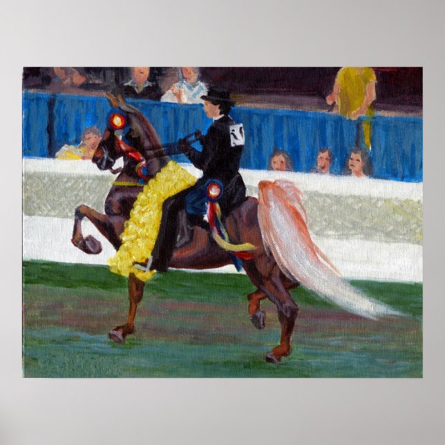 Póster Ensillar El Retrato Ganador Del Caballo De Paso (Frente)