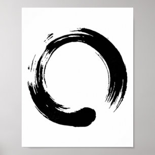 Póster Enso, Zen, Círculo, Símbolo, Budismo, Buda, Medita
