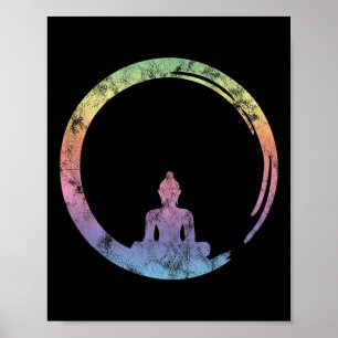 Póster Enso, Zen, Círculo, Símbolo Budismo Buda Meditació