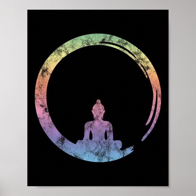 Póster Enso, Zen, Círculo, Símbolo Budismo Buda Meditació (Frente)