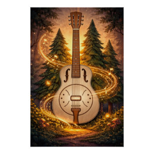 Póster Ensueño de bosque resplandeciente de Dobro