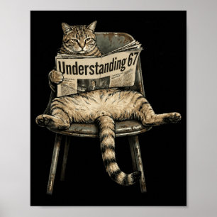 Póster Entendiendo 67 humor de gato divertido meme de gat