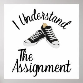 Póster Entiendo el regalo de la concentración azul del vo