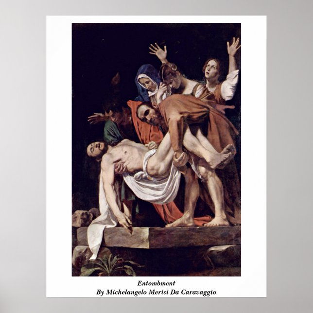 Póster Entombment De Michelangelo Merisi Da Caravaggio (Frente)