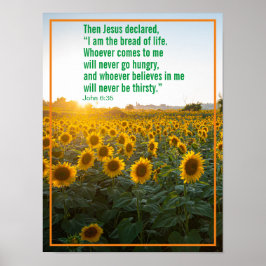 Póster Entonces Jesús declaró: "Soy el pan de la vida.