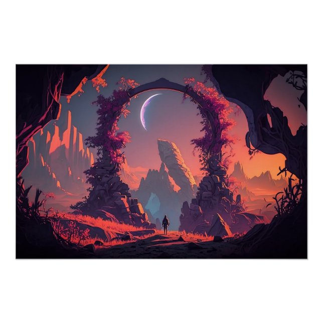 Póster Entorno Alien Neon (Anverso)