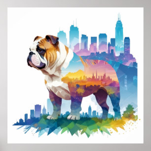 Póster Entorno natural de animales de la cosecha de Bulld