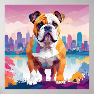 Póster Entorno natural de animales de la cosecha de Bulld