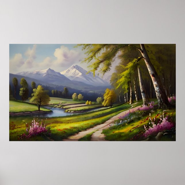 Póster Entorno natural de primavera (Frente)