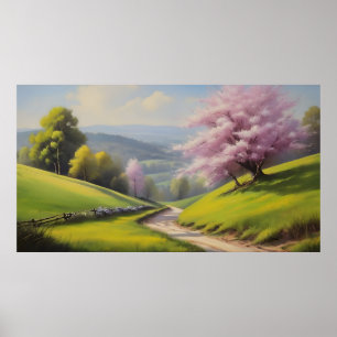 Póster Entorno natural de primavera