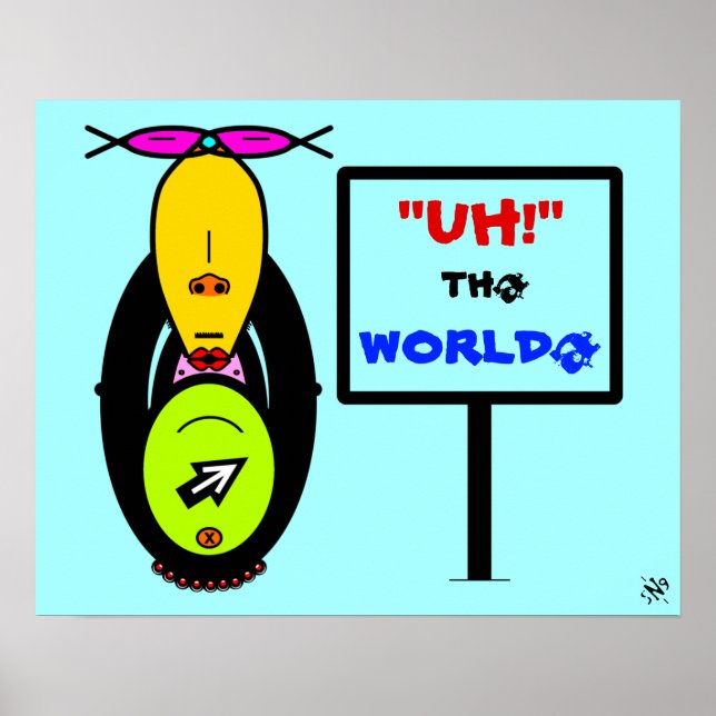 Póster Entorno y mascota de mono v1 (Frente)