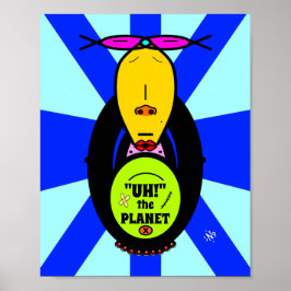 Póster Entorno y mascota de mono v1