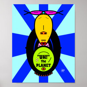 Póster Entorno y mascota de mono v1