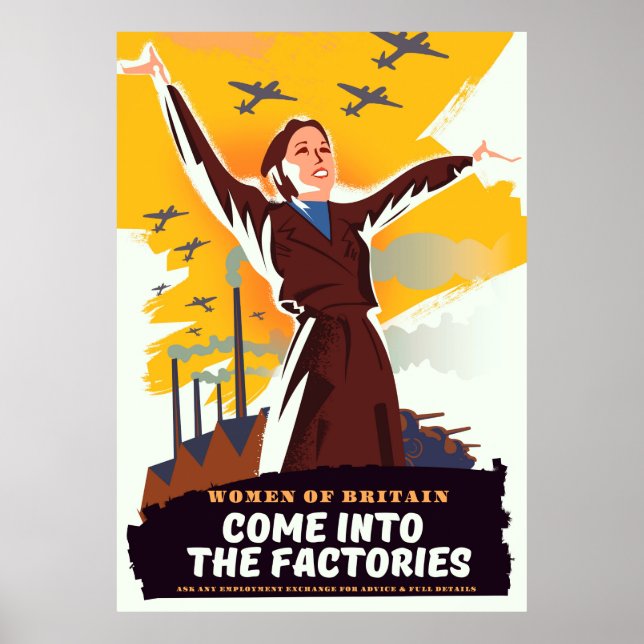 Póster Entra en las fábricas (Frente)