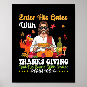 Póster Entrad a sus puertas con acción de gracias Salmo 1