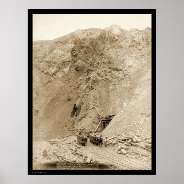 Póster Entrada a la Gran Mina de Homestake SD 1888 (Frente)