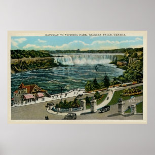 Póster Entrada al parque de Victoria, Niagara Falls,