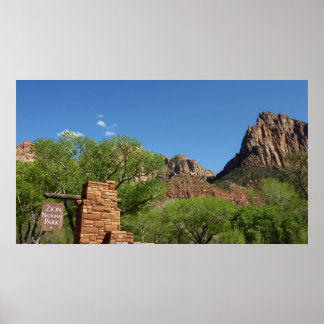 Póster Entrada al Parque Nacional Zion en Utah