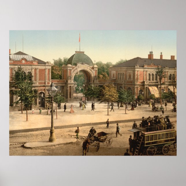 Póster Entrada al parque Tivoli Copenhague Dinamarca (Frente)