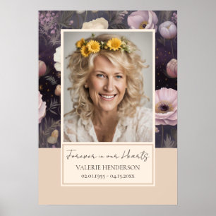 Póster Entrada conmemorativa de fotos florales