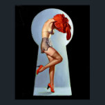 Póster Entrada de agujeros de apertura<br><div class="desc">Pintura vintage. Imagen de muy alta resolución de la pintura original del lienzo.</div>