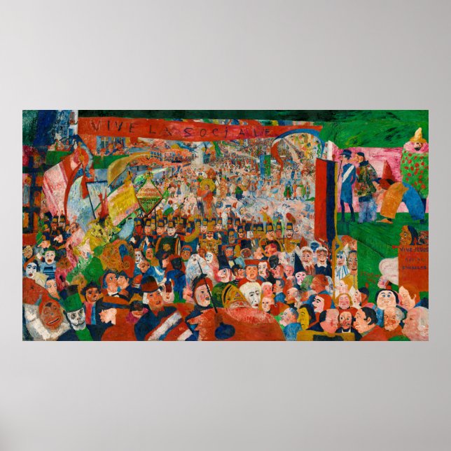 Póster Entrada de Cristo a Bruselas en 1889 (Frente)