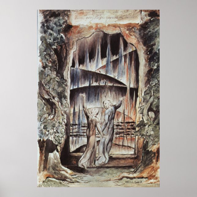 Póster Entrada de Dante y Virgil al Infierno (Frente)