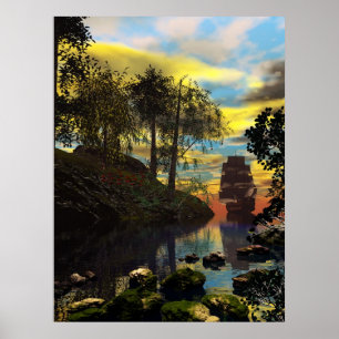 Póster Entrada de los piratas