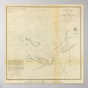 Póster Entrada de Ocracoke, NC