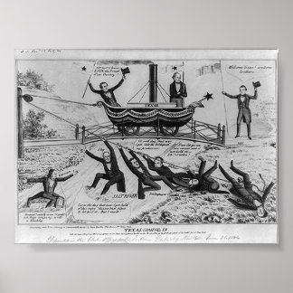 Póster Entrada de Texas, 1844