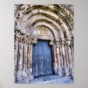 Póster Entrada de una iglesia (Bravaes) del siglo XI
