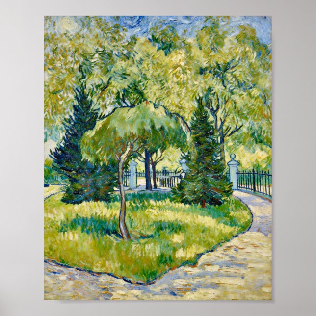 Póster Entrada de Van Gogh al parque en Arles (Frente)