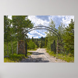 Póster Entrada del cementerio Valley Brook, Breckenridge,