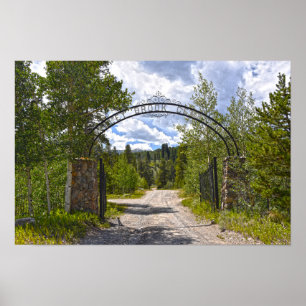 Póster Entrada del cementerio Valley Brook, Breckenridge,