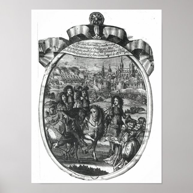 Póster Entrada del Rey Luis XIV en Estrasburgo (Frente)