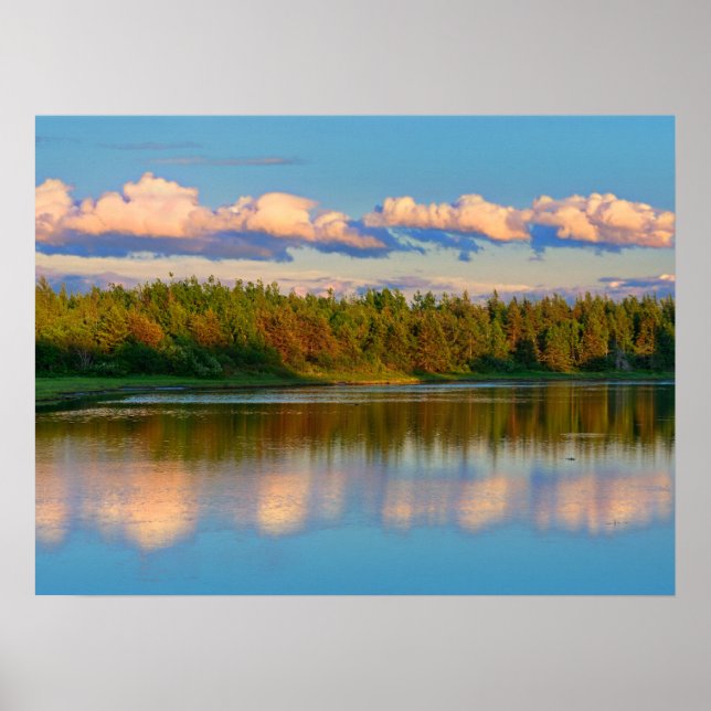 Póster Entrada del sol al atardecer | Nuevo Brunswick, Ca (Frente)