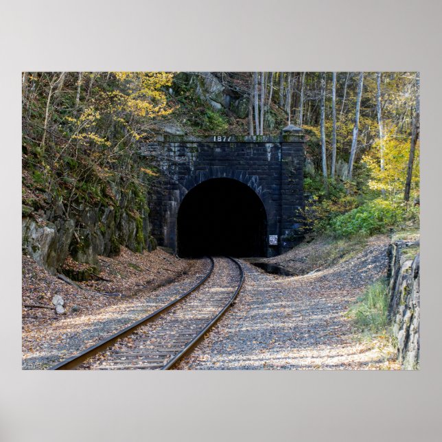 Póster Entrada este del túnel de Hoosac (Frente)