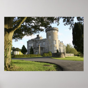 Póster entrada lateral del castillo de Dromoland sin gent