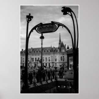Póster Entrada Metropolitana de París