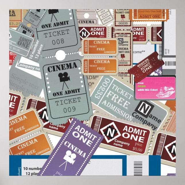 Póster Entradas de cine (Frente)