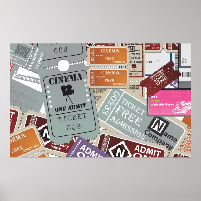 Póster Entradas de cine (Frente)
