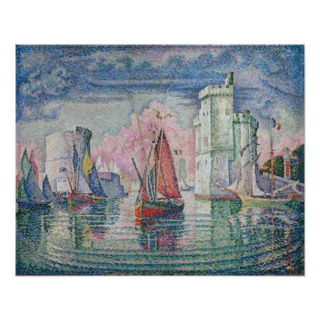 Póster Entrance of La Rochelle Harbor, Paul Signac (Anverso)