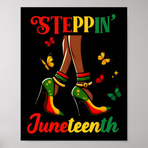 Póster Entrando en el 19 de junio a una mujer africana Ch