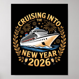 Póster Entrando en el Año Nuevo 2026 Feliz Año Nuevo 202