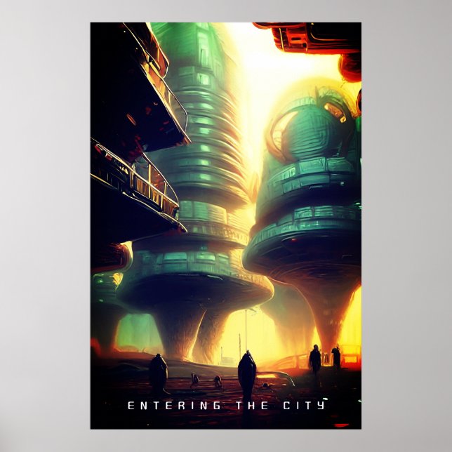 Póster Entrando en la ciudad (Frente)