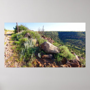Póster Entrando en meseta Black Mesa (color saturado)