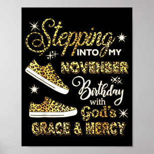 Póster Entrando En Mi Cumpleaños De Noviembre Leopard God