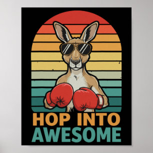 Póster Entrar En Un Increíble Ataque De Boxeo Retro De So