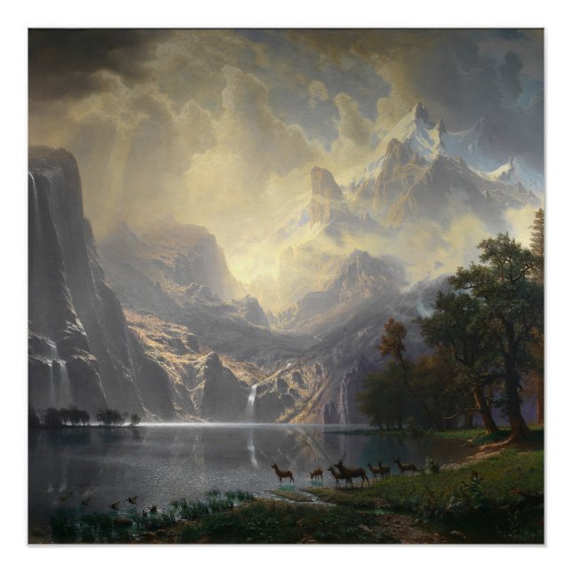 Póster Entre el paisaje montañoso de Sierra Nevada, Calif (Anverso)