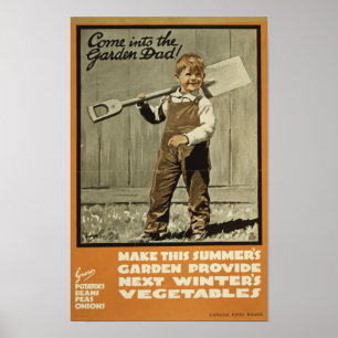 Póster ¡Entre en al papá del jardín!